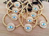 5Pcs Micro Cubic Zircon Copper Bead Charm Bracelets