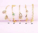 5Pcs Women's Crystal Zircon Charm Bracelets