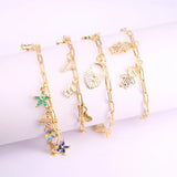 5Pcs Women's Crystal Zircon Charm Bracelets