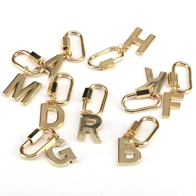 5Pcs Initial Charms Pendants for Necklace DIY Jewelry Making