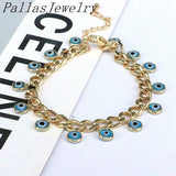 5Pcs Adjustable Cuban Bracelet Eye Luck Bracelet Accessories