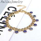 5Pcs Adjustable Cuban Bracelet Eye Luck Bracelet Accessories
