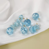 5Pcs Luminous Resin Round Ball Pendant Necklace Charms