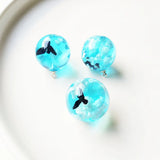 5Pcs Luminous Resin Round Ball Pendant Necklace Charms