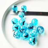 5Pcs Luminous Resin Round Ball Pendant Necklace Charms