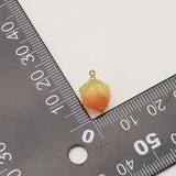 5Pcs Orange Resin Strawberry Charms Pendant DIY Jewelry Making