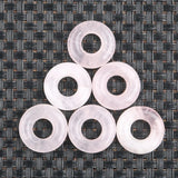5Pcs 20mm Natural Stone Pendants Peace Buckle Large Hole Beads 25 Colors