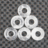 5Pcs 20mm Natural Stone Pendants Peace Buckle Large Hole Beads 25 Colors