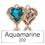 5Pcs Heart Pendant 21Color Earring Necklace Charms Silver Pendant