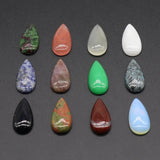 5Pcs Water Drop Crystal Agate Cabochons for DIY Rings Earrings