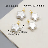 5Pcs/Pack Pearl Pendant Star Heart Baroque DIY Earrings Bracelet Accessories