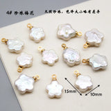 5Pcs/Pack Pearl Pendant Star Heart Baroque DIY Earrings Bracelet Accessories
