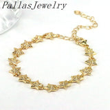 Crystal Star Butterfly Airplane Chain Bracelet for Girls Women