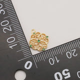 5Pcs Hollow Out Lace Emerald Pendant for DIY Earring Making