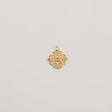 5Pcs Hollow Out Lace Emerald Pendant for DIY Earring Making