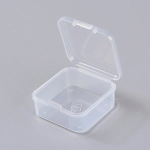 5Pcs Plastic Bead Storage Organizer Earring Display Case 4.5x4.5x2cm