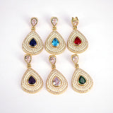 5Pcs Zircon Pendant Water Drop Bling Jewelry Gift