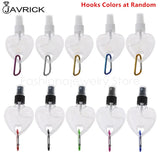 5Pcs 50ml Reusable Heart Spray Bottle Hand Sanitizer Travel Keychain Carriers
