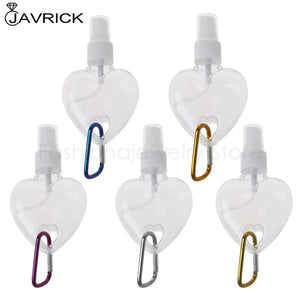 5Pcs 50ml Reusable Heart Spray Bottle Hand Sanitizer Travel Keychain Carriers