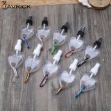 5Pcs 50ml Reusable Heart Spray Bottle Hand Sanitizer Travel Keychain Carriers