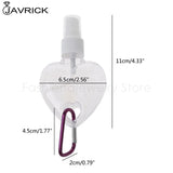 5Pcs 50ml Reusable Heart Spray Bottle Hand Sanitizer Travel Keychain Carriers