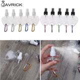 5Pcs 50ml Reusable Heart Spray Bottle Hand Sanitizer Travel Keychain Carriers