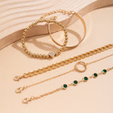 Punk Cuban Link Chain Rhinestone Heart Bracelet for Women
