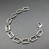 5Pcs Punk Style Silver Plated Chain Bracelet for Men