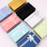 5Pcs Purple Paper Boxes Holder with Sponge for Jewelry Display