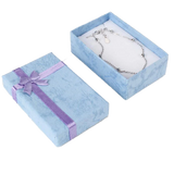 5Pcs Purple Paper Boxes Holder with Sponge for Jewelry Display