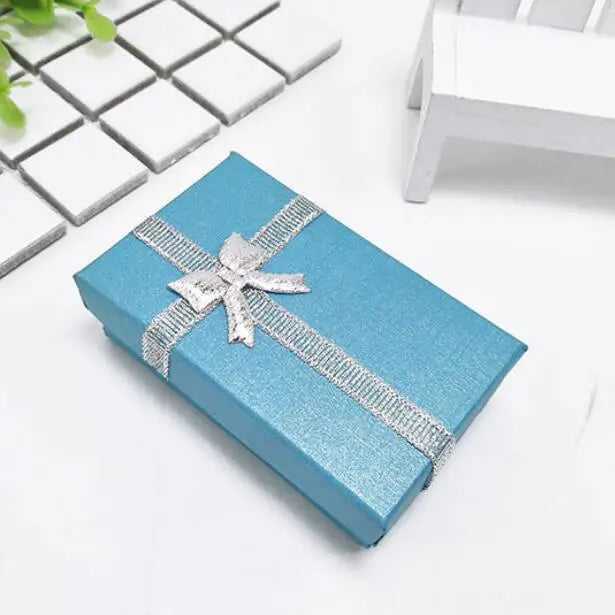 5Pcs Purple Paper Boxes Holder with Sponge for Jewelry Display