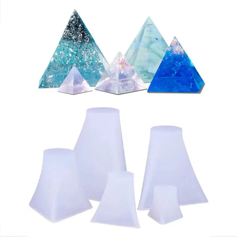 5Pcs Pyramid Silicone Molds Resin Casting Mold Orgone Pyramid Mold Jewelry Tools