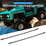 5Pcs RC Car Roof Luggage Rack Strap for 1/10 RC Crawler Car, Black