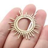 5Pcs Brass Sun Flower Charms DIY Accessories Women Jewelry Making