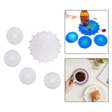 5Pcs Resin Coaster Molds DIY Craft Moulds