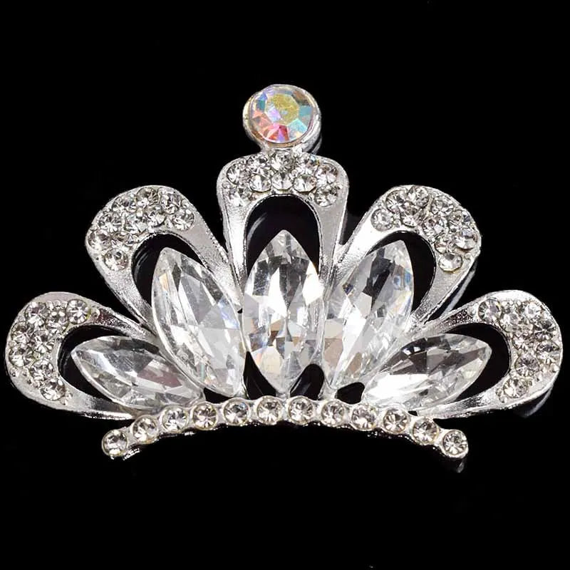 5Pcs Rhinestone Crown Buttons DIY Wedding Decoration