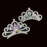 5Pcs Rhinestone Crown Embellishments Flatback Buttons Wedding Decoration DIY