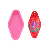5Pcs Rhombus Shape Keychains Molds DIY Epoxy Craft Necklace Jewelry Mold