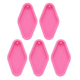 5Pcs Rhombus Shape Keychains Molds DIY Epoxy Craft Necklace Jewelry Mold