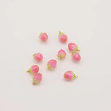 5Pcs Red Resin Strawberry Charms for DIY Jewelry Making