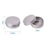 5Pcs 30ml Round Aluminium Cans Beads Storage Jars with Lid