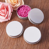 5Pcs 30ml Round Aluminium Cans Beads Storage Jars with Lid