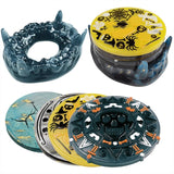 5Pcs Round Coaster Mould Silicone Fangs Holder Resin Molds Cup Mat
