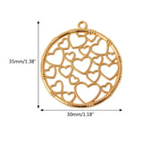 5Pcs Round Heart Pendant Metal Frames Blank Bezel Setting UV Resin Jewelry DIY