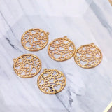 5Pcs Round Heart Pendant Metal Frames Blank Bezel Setting UV Resin Jewelry DIY