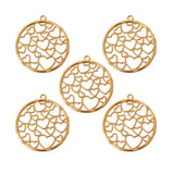 5Pcs Round Heart Pendant Metal Frames Blank Bezel Setting UV Resin Jewelry DIY