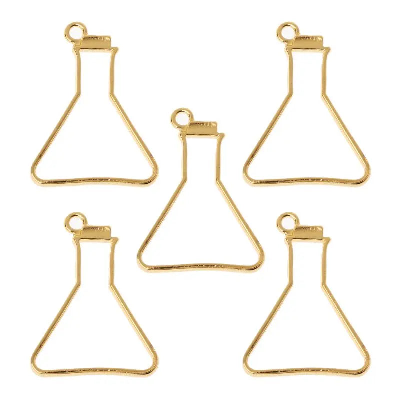 5Pcs Science Experiment Cup Pendant Setting Resin Jewelry