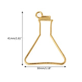 5Pcs Science Experiment Cup Pendant Setting Resin Jewelry
