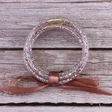 5Pcs/Set Multicolor Glitter Gravel Silicone Bracelets for Women