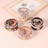 Boho Beaded Bracelet Set Butterfly Pendant Wrap Charm Jewelry Gift
